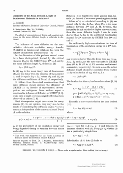 Comments on the Mean Diffusion Length of Luminescent Molecules