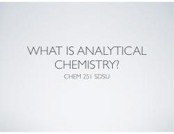 1 - What is Analytical Chemistry?