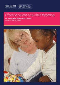 Effective Parent-And-Child Fostering. An