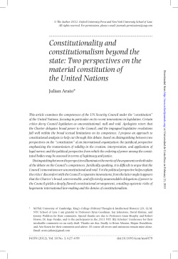 Constitutionality and constitutionalism beyond the state: Two
