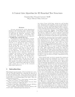 A Central Axis Algorithm for 3D Bronchial Tree Structures 1