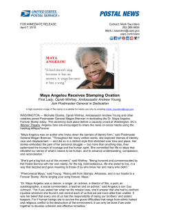 Maya Angelou Receives Stamping Ovation