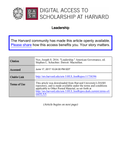 Leadership The Harvard community has made this article openly
