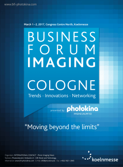 March 1 &ndash; 2, 2017, Congress Centre North, Koelnmesse