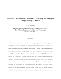 Nonlinear Balance and Potential Vorticity Thinking at Large Rossby