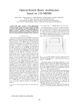 Optical-Switch Benes Architecture based on 2-D MEMS