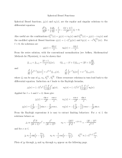 Spherical Bessel functions
