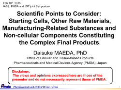 Starting Cells, Other Raw Materials, Manufacturing-Related