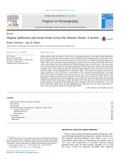 Organic pollutants and ocean fronts across the Atlantic Ocean: A