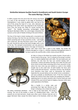 Similarities between buckles found in Scandinavia and South