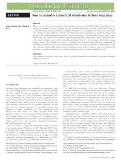 How to assemble a beneficial microbiome in three easy steps