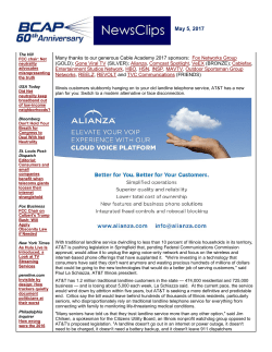 May 5, 2017 - Broadband Cable Association of Pennsylvania