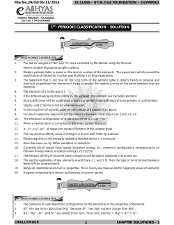 1ST- PERIODIC CLASSIFICATION