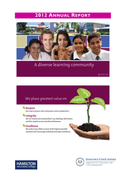 School Data Template - Hamilton Secondary College