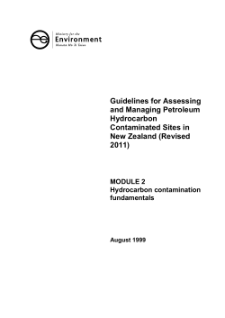 Guidelines for Assessing and Managing Petroleum Hydrocarbon