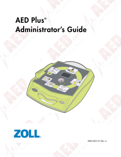 Zoll AED Plus Administrator`s Guide