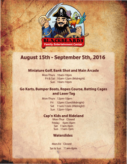 August 15th - September 5th, 2016