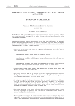 Declarations of the Commission