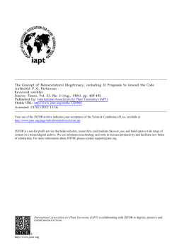 Taxon 33 - International Association for Plant Taxonomy