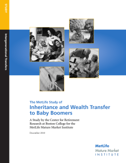Inheritance and Wealth Transfer to Baby Boomers