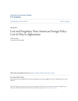 How American Foreign Policy Lost its Way in Afghanistan