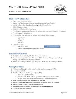 LPL Introduction to PowerPoint