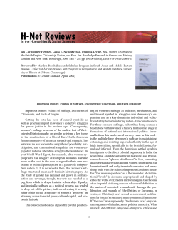 Imperious Ironies: Politics of Suffrage, Discourses of - H-Net