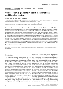 Socioeconomic gradients in health in international and historical