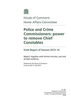 power to remove Chief Constables