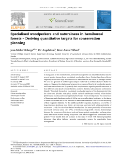Specialised woodpeckers and naturalness in hemiboreal forests