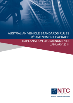 AUSTRALIAN VEHICLE STANDARDS RULES 8 AMENDMENT