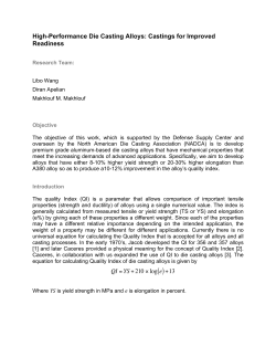 High-Performance Die Casting Alloys