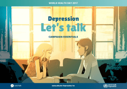 Depression: let`s talk - World Health Organization