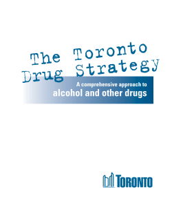 The Toronto Drug Strategy: A comprehensive approach to alcohol