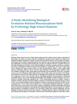 A Study Identifying Biological Evolution