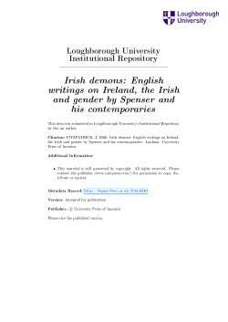 Irish demons: English writings on Ireland, the Irish and gender by