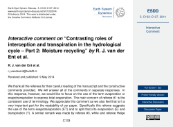 On the use of evaporation or evapotranspiration