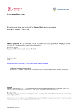 Development of an atomic clock for fission lifetime measurements
