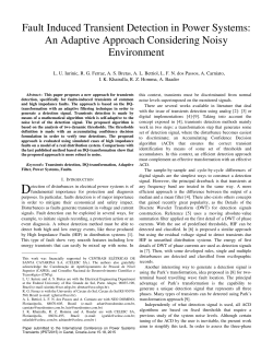 Fault Induced Transient Detection in Power Systems: An