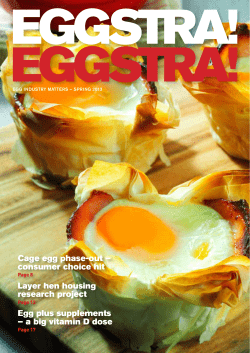 Eggstra 2013 Spring - Australian Egg Corporation Limited