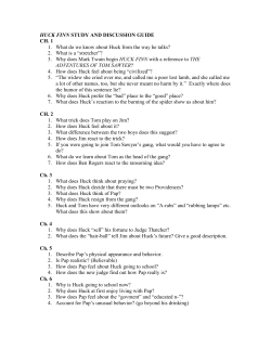 Huck Finn Study Guide - Ozark R