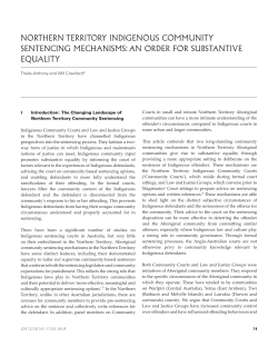 NORTHERN TERRITORY INDIGENOUS COMMUNITY