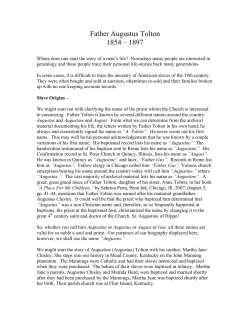 Biography - Father Augustus Tolton
