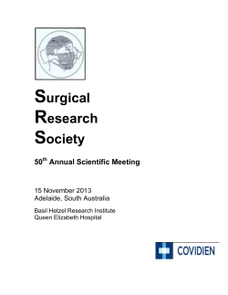 2013 Surgical Research Society Program