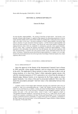 Historical Imprescriptibility - Network of Concerned Historians