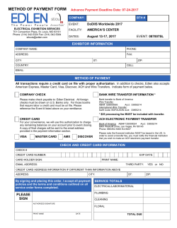 Electricity Order Form Deadline