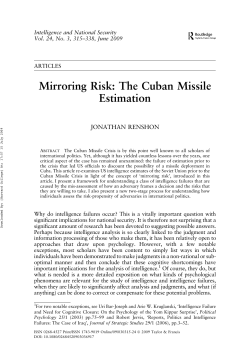 Mirroring Risk: The Cuban Missile Estimation