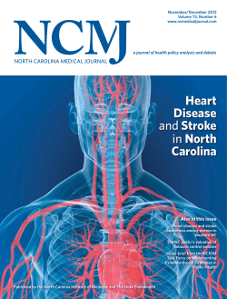 Heart Disease and Stroke in North Carolina