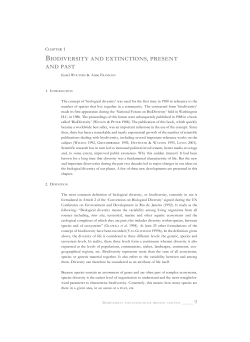 biodiversity and extinctions, present and past