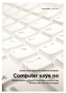 Issues Paper - Adelaide Law School